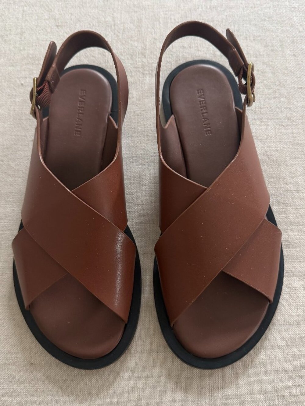 Everlane The City Crossover Sandal - Rum - Size 8.5